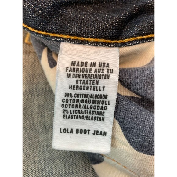 Lucky Brand Lola Bootcut Jeans Womens 10/30 Mid Rise Dark Indigo Wash USA Denim - Picture 8 of 9